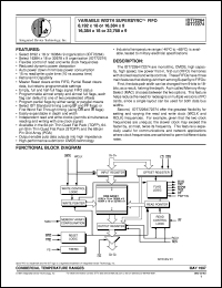 IDT72274L20TF datasheet: Variable width supersync FIFO 8,192 x 18 or 16,384 x 9, 16,384 x 18 or 32,768 x 9 IDT72274L20TF