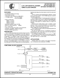 IDT74FCT3932100PV datasheet: 3.3V low skew PLL-based CMOS clock driver IDT74FCT3932100PV