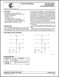 IDT74FST1632384PF datasheet: 20-bit bus switch IDT74FST1632384PF