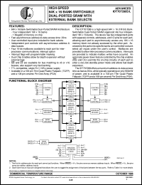 IDT707288S25PF datasheet: High-speed 64K x 16 bank-switchable dual-ported SRAM with external bank selects IDT707288S25PF