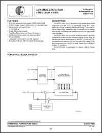 IDT71V42420Y datasheet: 3.3V CMOS static RAM 4 meg (512K x 8-bit) IDT71V42420Y