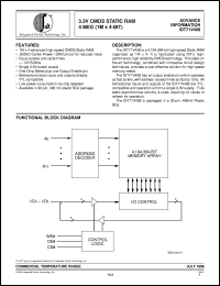 IDT71V42815Y datasheet: 3.3V CMOS static RAM 4 meg (1K x 4-bit) IDT71V42815Y