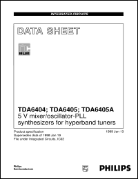 TDA6405ATS/C1 datasheet: 5 V mixer/oscillator-PLL synthesizers for hyperband tuners TDA6405ATS/C1