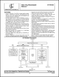 IDT79R3500 datasheet: RISC CPU processor RISCore IDT79R3500