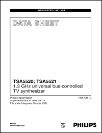 TSA5520T/C3 datasheet: 1.3 GHz universal bus-controlled TV synthesizer; 3-wire TSA5520T/C3