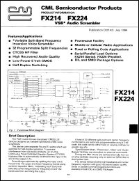 FX224J datasheet: Audio chambler FX224J