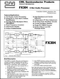 FX304LG datasheet: C-net audio processor FX304LG
