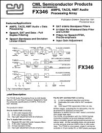 FX346LG datasheet: AMPS, TACS, NMT audio processing array FX346LG