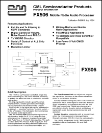 FX506LG datasheet: Mobile radio audio processor FX506LG