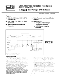 FX631DW datasheet: Low-voltage SRM detector FX631DW