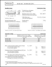 DA8110A/K datasheet: Rectifier arrays DA8110A/K