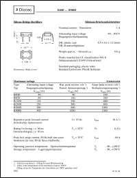 B125D datasheet: Silicon bridge rectifier B125D