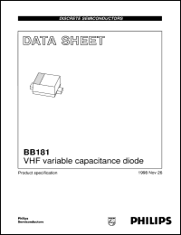 BB181 datasheet: VHF variable capacitance diode BB181