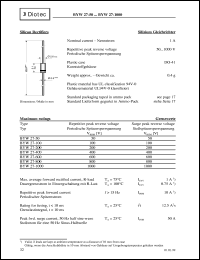 BYW27-200 datasheet: Silicon rectifier BYW27-200