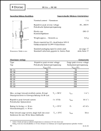 FE1B datasheet: Superfast silicon rectifier FE1B