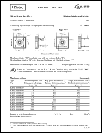 KBPC1001F/W datasheet: Silicon bridge rectifier KBPC1001F/W