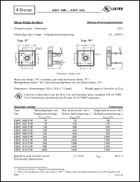 KBPC1016F/W datasheet: Silicon bridge rectifier KBPC1016F/W