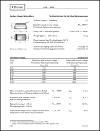 S1A datasheet: Surface mount Si rectifier S1A