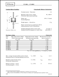 UF600M datasheet: Ultrafast silicon rectifier UF600M