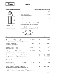 SDA4AK datasheet: Bidirectional clamping diode SDA4AK