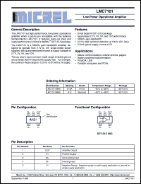 LMC7101BIM5 datasheet: Low-Power Operational Amplifier LMC7101BIM5