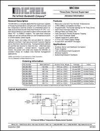 MIC384-0BM datasheet: Local/Remote Thermal Supervisor MIC384-0BM