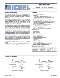 MIC1555BM5 datasheet: IttyBitty™ RC Timer / Oscillator MIC1555BM5