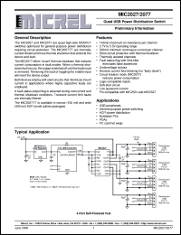 MIC2027-1BWM datasheet: Quad USB Power Distribution Switch MIC2027-1BWM