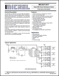 MIC2027-2BWM datasheet: Quad USB Power Distribution Switch MIC2027-2BWM