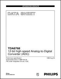 TDA8768AH/5/C1 datasheet: 12-bit high-speed Analog-to-Digital Converter (ADC) TDA8768AH/5/C1
