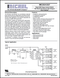 MIC2524-1BWM datasheet: Quad USB Power Control Switch MIC2524-1BWM