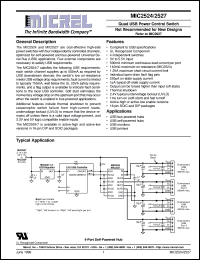 MIC2524-2BN datasheet: Quad USB Power Control Switch MIC2524-2BN