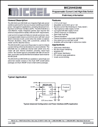 MIC2545A-2BM datasheet: Programmable Current Limit High-Side Switch MIC2545A-2BM