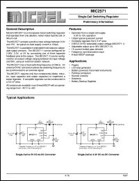 MIC2571-1BMM datasheet: Single-Cell Switching Regulator MIC2571-1BMM