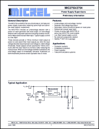 MIC2753-RBM5UDR datasheet: Power Supply Supervisors MIC2753-RBM5UDR