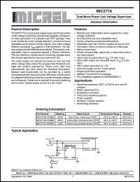 MIC2774H-XXBM5 datasheet: Dual Micro-Power Voltage Supervisor MIC2774H-XXBM5