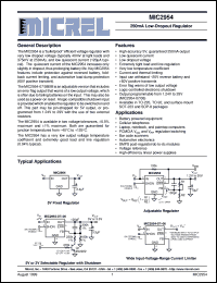 MIC2954-02BZ datasheet: 250mA Low-Dropout Voltage Regulator MIC2954-02BZ