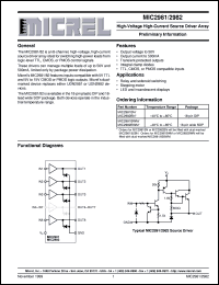 MIC2981BN datasheet: High-Voltage High-Current Source Driver Array MIC2981BN