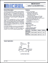 MIC4417BM4 datasheet: IttyBitty™ Low-Side MOSFET Driver MIC4417BM4