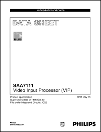 SAA7111H/01 datasheet: Video Input Processor (VIP) SAA7111H/01