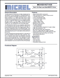 MIC4427 datasheet: Dual 1.5A-Peak Low-Side MOSFET Driver MIC4427