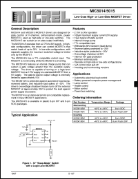 MIC5014 datasheet: Low-Cost High- or Low-Side MOSFET Driver MIC5014