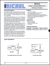 MIC5018 datasheet: IttyBitty™ High-Side MOSFET Driver MIC5018