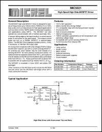 MIC5021 datasheet: High-Speed High-Side MOSFET Driver MIC5021