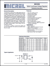 MIC5200 datasheet: 100mA Low-Dropout Regulator MIC5200