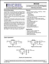 MIC5236-3.3BM datasheet: Low Quiescent Current µCap LDO Regulator MIC5236-3.3BM