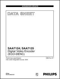 SAA7125WP/01 datasheet: Digital Video Encoder  (ECO-DENC) SAA7125WP/01