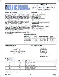 MIC5270-5.0BM5 datasheet: IttyBitty™ Negative Low-Dropout Regulator MIC5270-5.0BM5