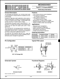 MIC94031BM4 datasheet: TinyFET™ P-Channel MOSFET MIC94031BM4