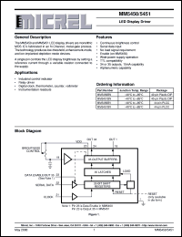 MM5450BN datasheet: LED Display Driver MM5450BN